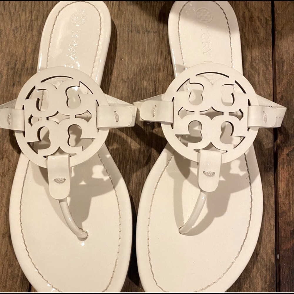 Cream Patent Tory Burch Miller Sandal